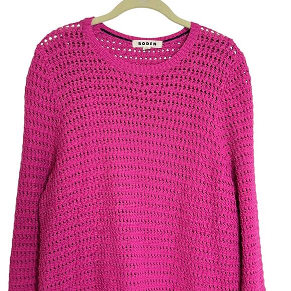 Boden Womens Rose Violet Crochet Knit Dress US Size 10 missing belt and cami - Picture 4 of 8